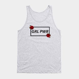 Girl Power with Rose Flower Tank Top